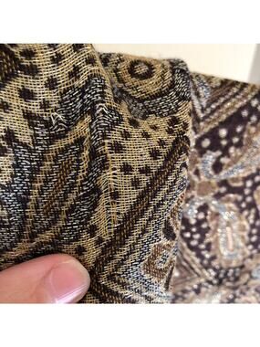 Cashmere EUC Women's Gold Black Scarf from Prague 90% Cashmere 10% Silk